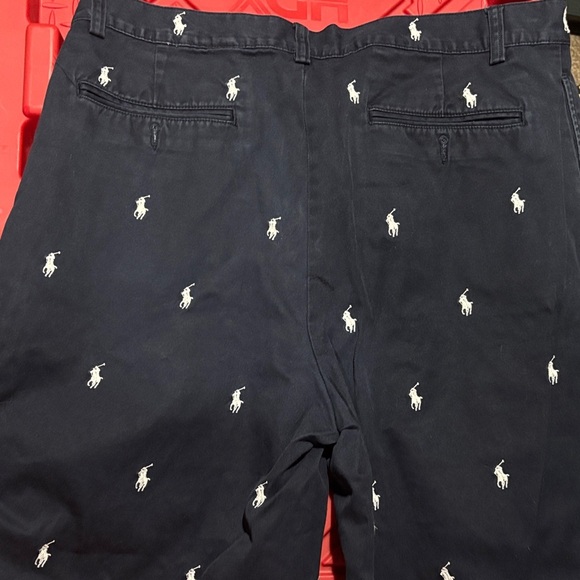 Polo by Ralph Lauren Dark Blue Shorts with White Embroidery - Picture 4 of 5
